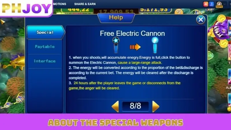 About the Special weapons