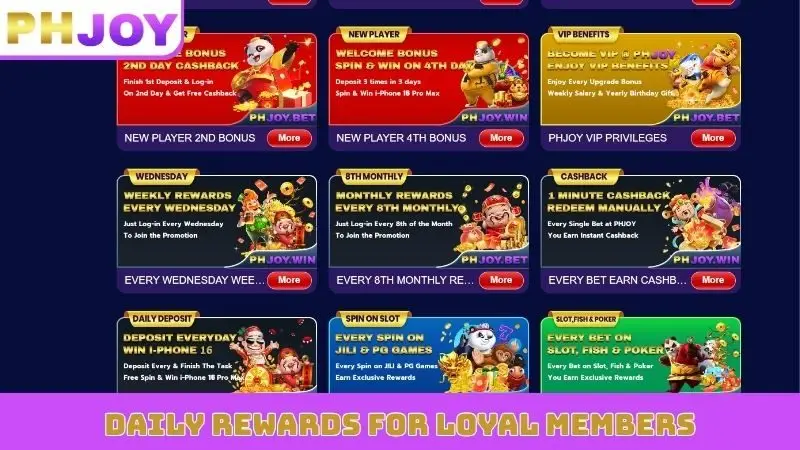 Daily rewards for loyal members