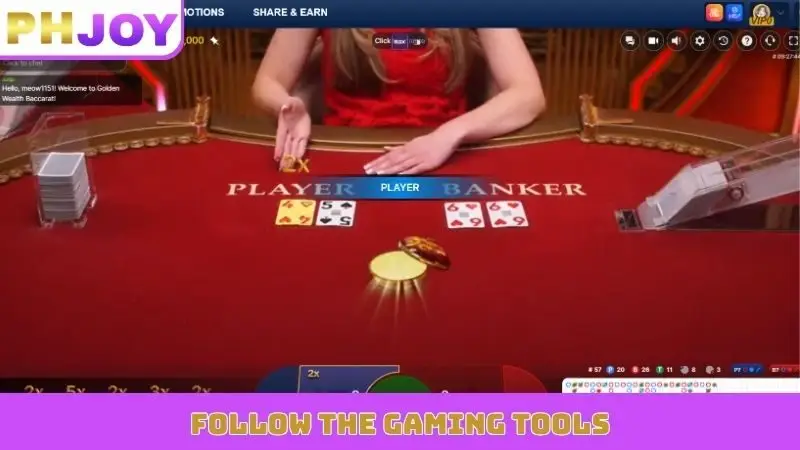 Follow the gaming tools