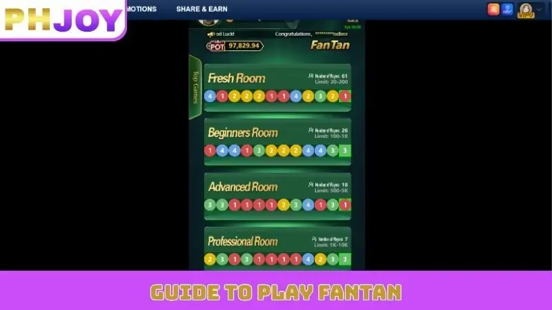 Guide to play fantan