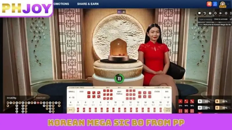 Korean Mega Sic Bo from PP