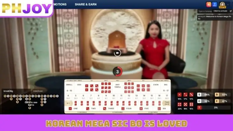Korean Mega Sic bo is loved