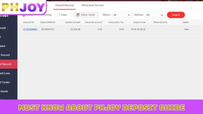 Must know about PHJOY Deposit Guide