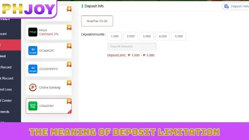 The meaning of deposit limitation