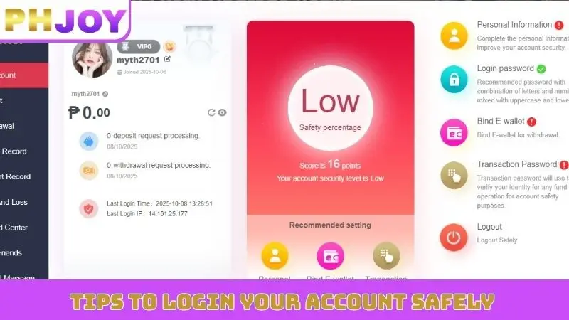 Tips to login your account safely
