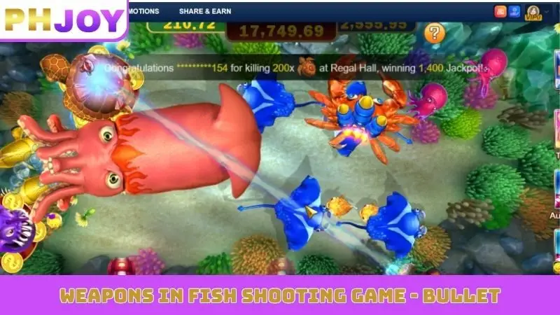Weapons in fish shooting game - bullet